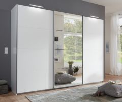 Ernie Mirrored Sliding Wardrobe 2.70m - White Sliderobes