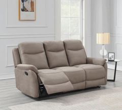 Evan Fabric 3 Seater Sofa - Sultry
