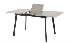 Avery Extending Dining Table - Concrete/Grey Oak Effect/Black