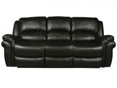 Farnham Leather Air 3 Seater Sofa -  Black