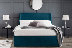 Frida Storage Ottoman King Size Bed 150Cm - Teal
