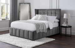 Gatsby King Size Bed 150Cm - Light Grey
