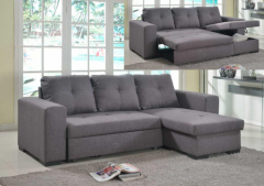 Gianni Storage Chaise Sofa Bed Linen - Grey