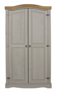 Corona 2 Door Wardrobe - Grey