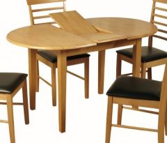 Hanover Oval Butterfly Dining Table - Light Oak