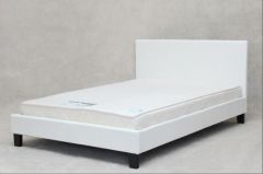 Haven Leather Double Bed 4ft 6in - White