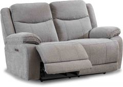 Herbert Fabric Electric 2 Seater Sofa - Light Grey