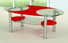 Ibis Coffee Table Chrome & Red