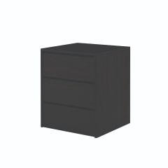 Fionn 3 Drawer Bedside - Black