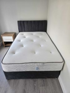 Dolce Divan Set - Plush Grey -Drawers-4ft - Small Double