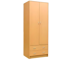 Junita 2 Door 2 Drawer Wardrobe - Beech