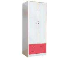 Junita 2 Door 2 Drawer Wardrobe - White