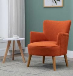 Keira Fabric Armchair - Sunburst Orange