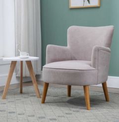 Keira Fabric Armchair - Pearl Grey