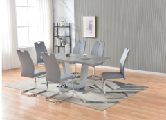 Kendal 5ft Dining Set (6 Chairs) - Grey