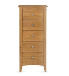 Kilkenny 5 Drawer Narrow Chest - Oak