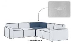 Lago Combination Sofa Corner Unit - Grey