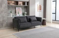 Landon Fabric 3 Seater Sofa - Dark Grey