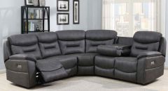 Leroy Corner Recliner 2c2 Sofa - Grey