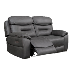 Leroy 2 Seater Recliner Sofa - Grey