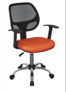 Loft Home Office Chair In Orange Fabric Seat