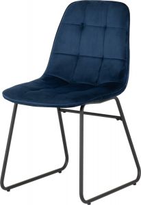 Lukas Fabric Chair - Sapphire Blue Velvet (SOLD AS 2)