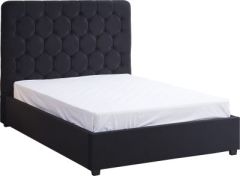 Madison Ottoman Bed - Black Velvet Fabric