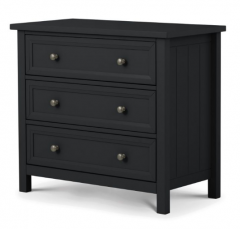 Maine 3 Drawer Wide Chest - Anthracite
