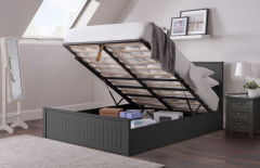 Maine Ottoman King Size Bed 150Cm - Anthracite