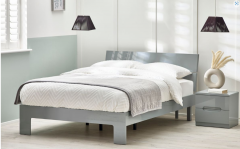 Manhattan Double Bed 135Cm - Grey