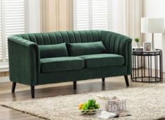 Meabh Plush Velvet Suite 3+2 - Green