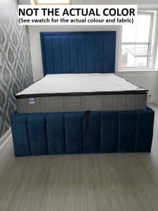 Milan Fabric Ottoman Small Double Bed 4ft - Plush Cream
