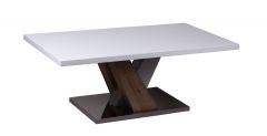 Mindy High Gloss Coffee Table White & Natural