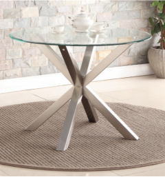 Nelson Dining Table With Brushed Stainless Steel