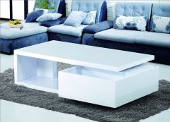 Newtown White High Gloss Coffee Table with Drawer