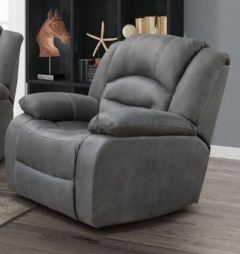 Novella Fabric 1 Seater Recliner Sofa - Grey