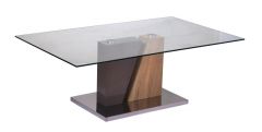 Olivia Glass Coffee Table Champagne & Natural