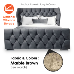 Oxford Wingback Marble Brown