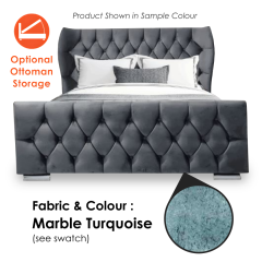 Oxford Wingback Marble Turquoise