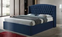 Peyton Storage King Size Bed 5ft - Blue Velvet