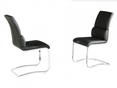 Phoenix Pu Chairs - Chrome & Black