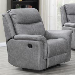 Portland Fabric Recliner Chair - Silver Grey