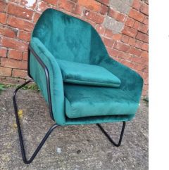 Porto Accent Chair - Green Velvet