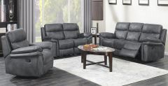 Richmond Fabric Recliner Suite 3+2+1 - Charcoal Grey