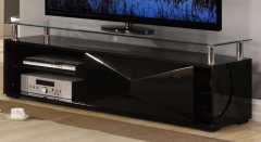 Rowley High Gloss Tv Cabinet - Black