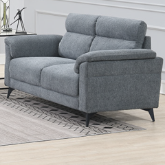 Roxy Fabric 2 Seater Sofa - Grey