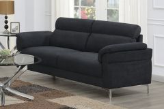 Roxy Fabric 3 Seater Sofa - Dark Grey