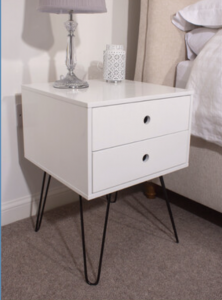 Options Scandia 2 Drawer Bedside Cabinet - White