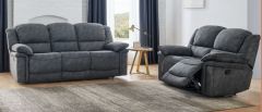 Seductive Fabric Recliner Suite 3+2 - Dark Grey