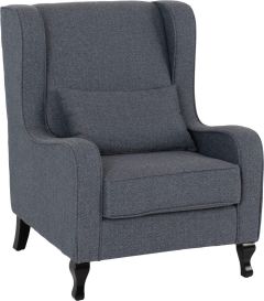 Sherborne Fabric Fireside Chair - Slate Blue